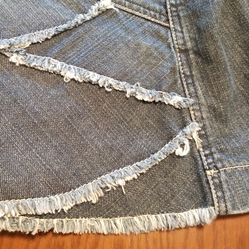 Blue Asphalt back fringe jean jacket t126:7:918 - Picture 5 of 8